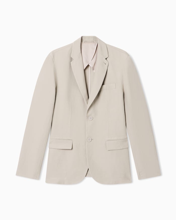 two button jacket in linen and viscose two button jacket in linen and viscose
