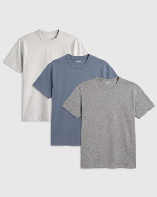 100% organic cotton heavyweight tee 3 pack bundle