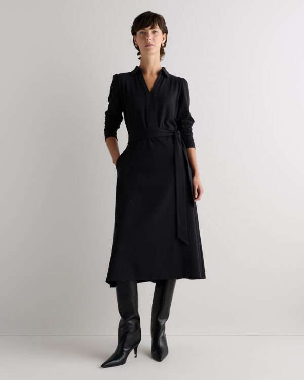 tencel modal knit midi wrap dress