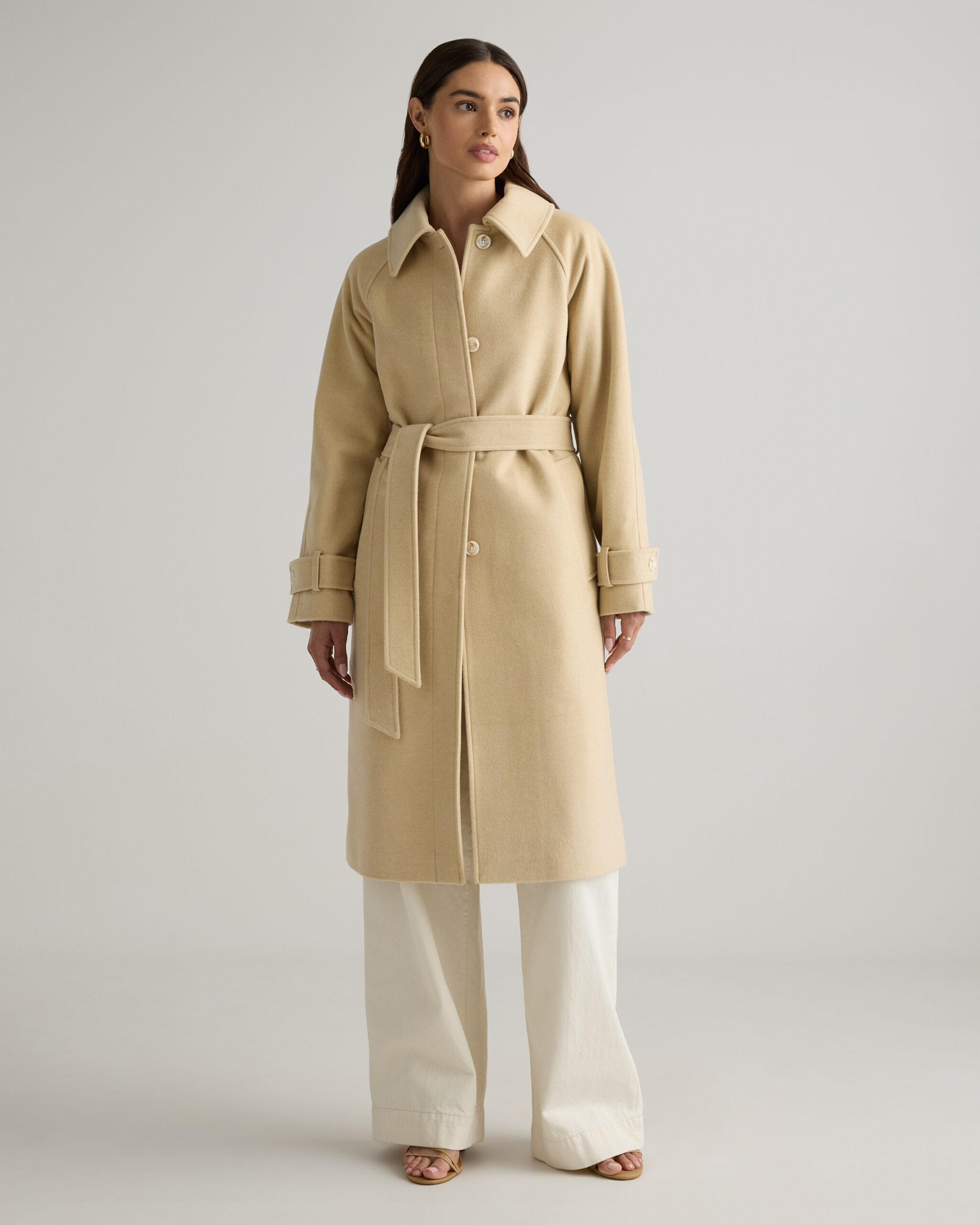 italian wool belted point collar coat italian wool belted point collar coat