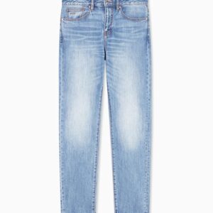 slim jeans in stretch denim classic blue wash
