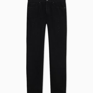 slim jeans in faded gray stretch denim