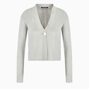 short cardigan in lurex yarn