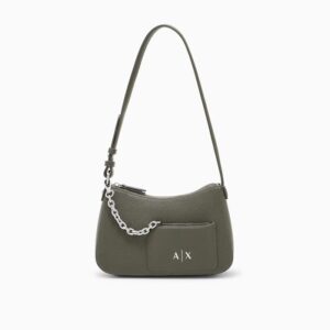 clutch bag with an adjustable strap and chain